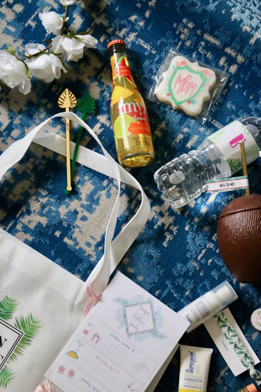 miami bachelorette swag bags Sarah Tucker